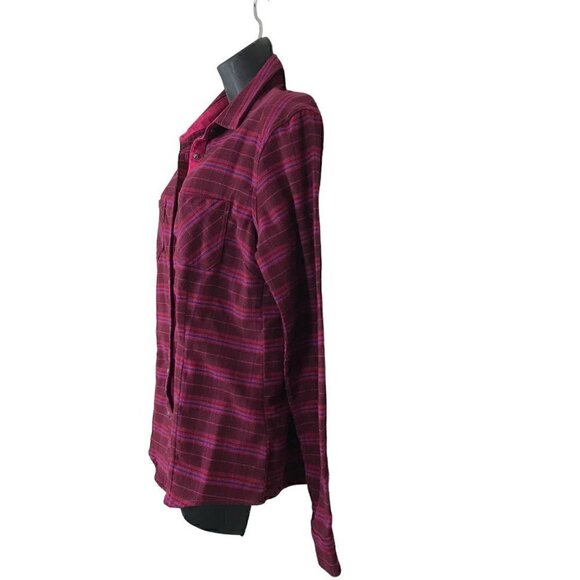 Kuhl Pink & Maroon Plaid Flannel Button Down Shirt Size L - Picture 4 of 8